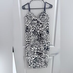 Sergio Hudson x Target Animal Print Sweetheart Bodycon Dress NWT size S